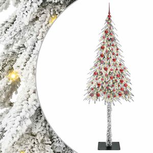 vidaXL Božično drevo med 300 LED z stojalom Bela 210 cm PE in jeklo